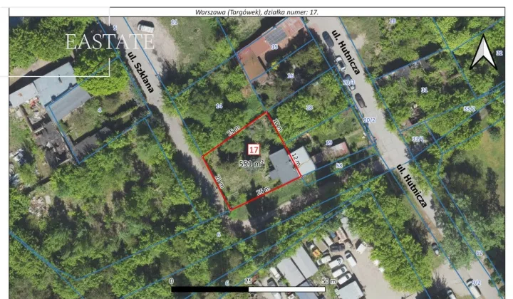 Działka inwestycyjna Warszawa Targówek, ul. Szklana