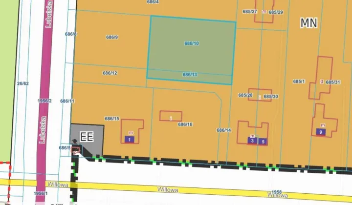 Działka budowlana Niemce, ul. Willowa