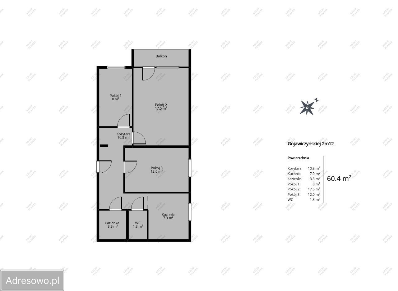 Mieszkanie 3-pokojowe Gdynia Karwiny, ul. Poli Gojawiczyńskiej. Zdjęcie 7