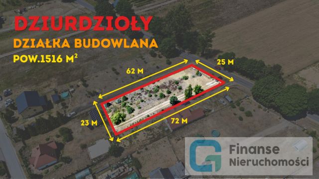 Działka budowlana Dziurdzioły. Zdjęcie 1