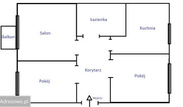 Mieszkanie 3-pokojowe Jasło, ul. Kornela Ujejskiego