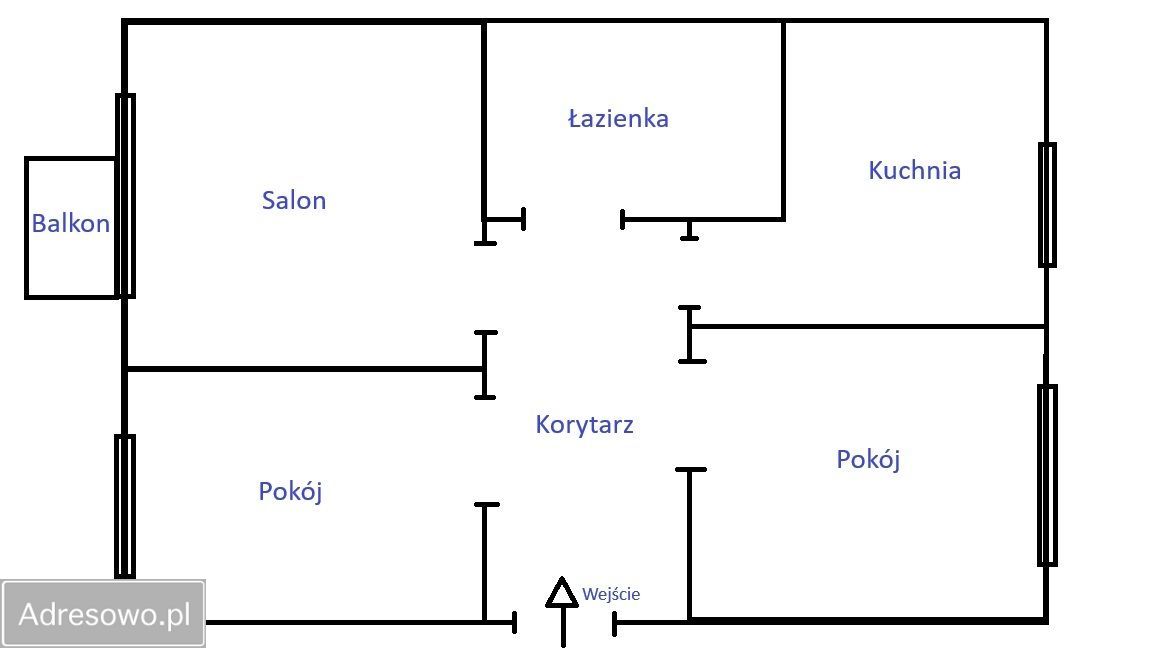 Mieszkanie 3-pokojowe Jasło, ul. Kornela Ujejskiego. Zdjęcie 2
