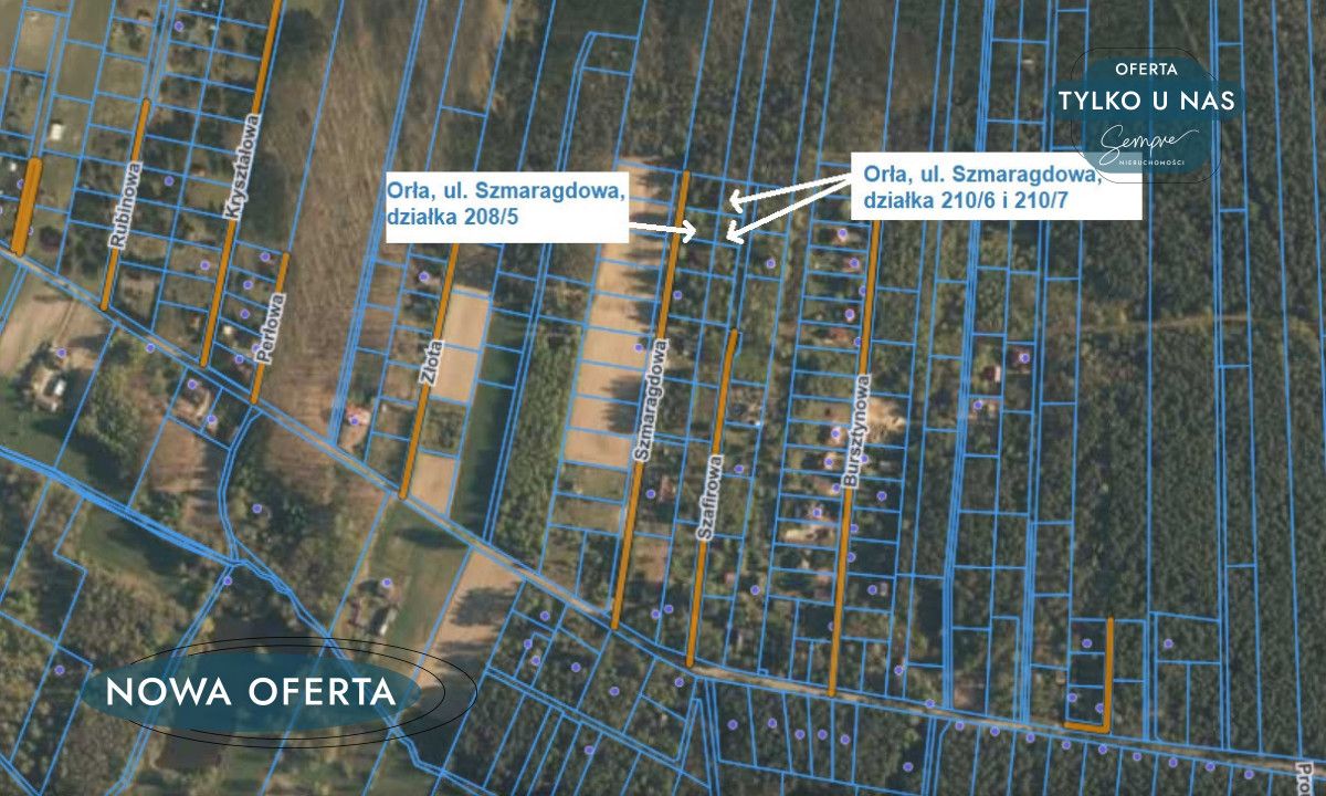 Działka budowlana Orła, ul. Szmaragdowa. Zdjęcie 6