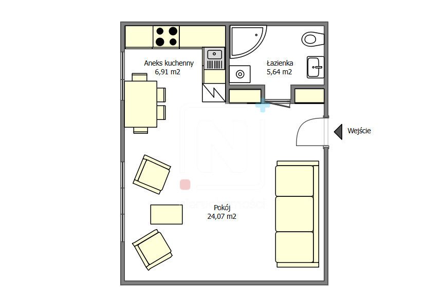 Mieszkanie 1-pokojowe Warszawa Wilanów, ul. Sarmacka. Zdjęcie 7