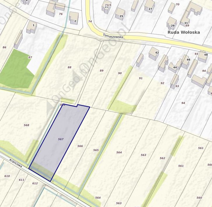 Działka budowlana Ruda Wołoska, ul. Krańcowa