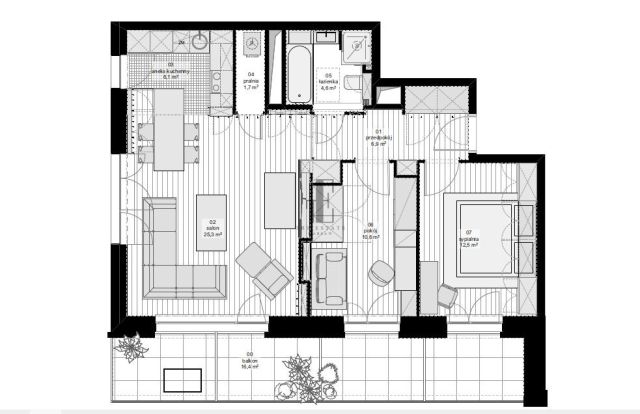 Mieszkanie 3-pokojowe Warszawa Mokotów, ul. Pory. Zdjęcie 15