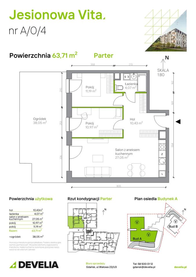 Mieszkanie 3-pokojowe Gdańsk Wrzeszcz, ul. Jesionowa. Zdjęcie 6