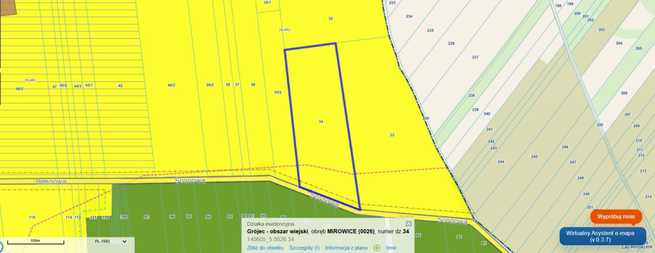 Działka rolna Mirowice, ul. Sosnowa. Zdjęcie 4