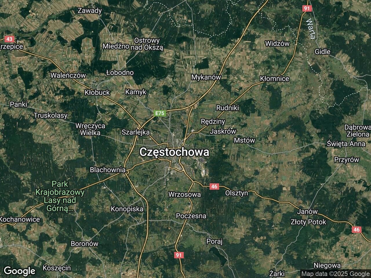 Działka rekreacyjna Częstochowa Aniołów, ul. Warszawska