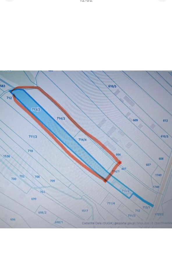Działka rolna Wierzchowiska Drugie