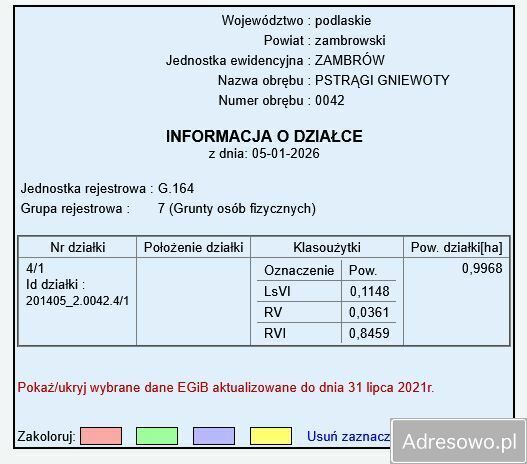 Działka rolna Pstrągi-Gniewoty. Zdjęcie 7