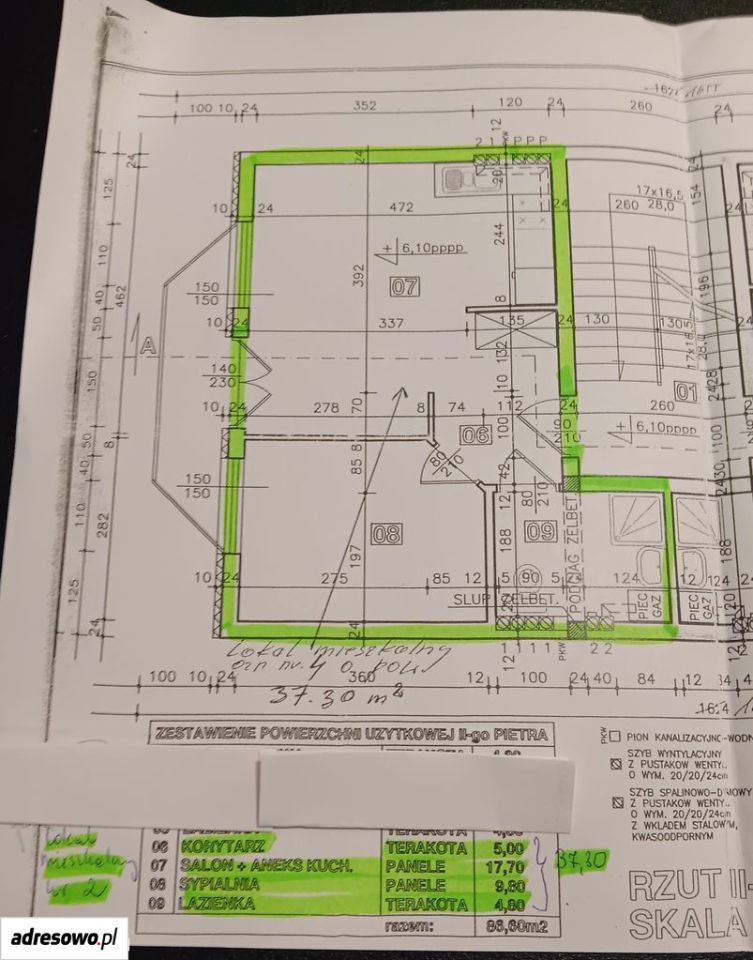 Mieszkanie 2-pokojowe Kamień Pomorski Centrum. Zdjęcie 13