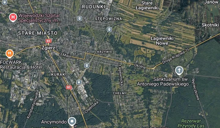 Działka budowlana Zgierz Krzywie, ul. Zawiszy Czarnego