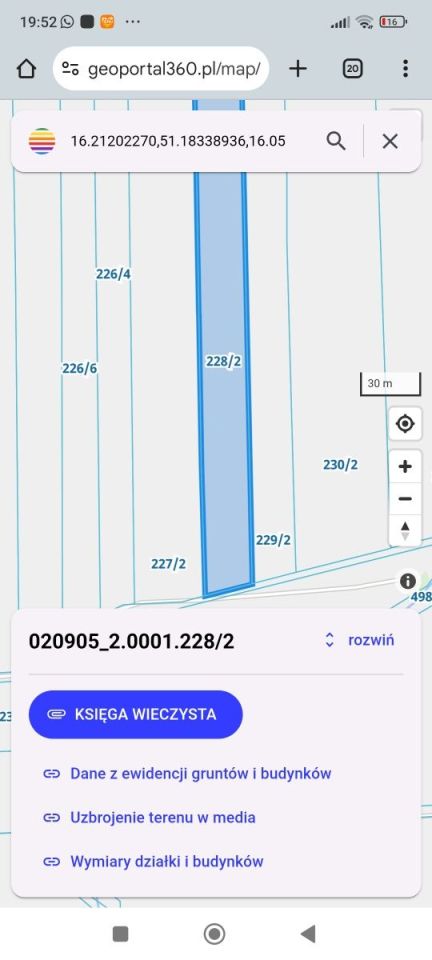 Działka rolna Bartoszów