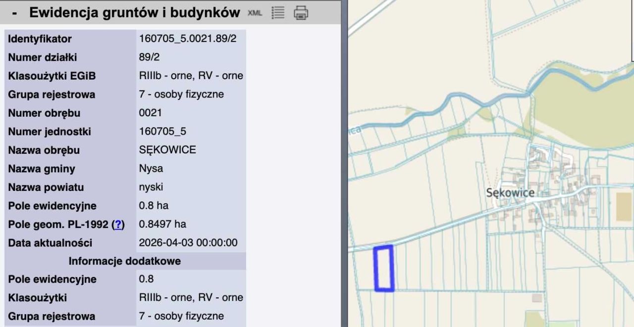 Działka rolna Sękowice. Zdjęcie 7
