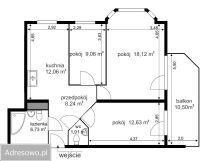 Mieszkanie 3-pokojowe Warszawa Skorosze, ul. Ryżowa. Zdjęcie 3