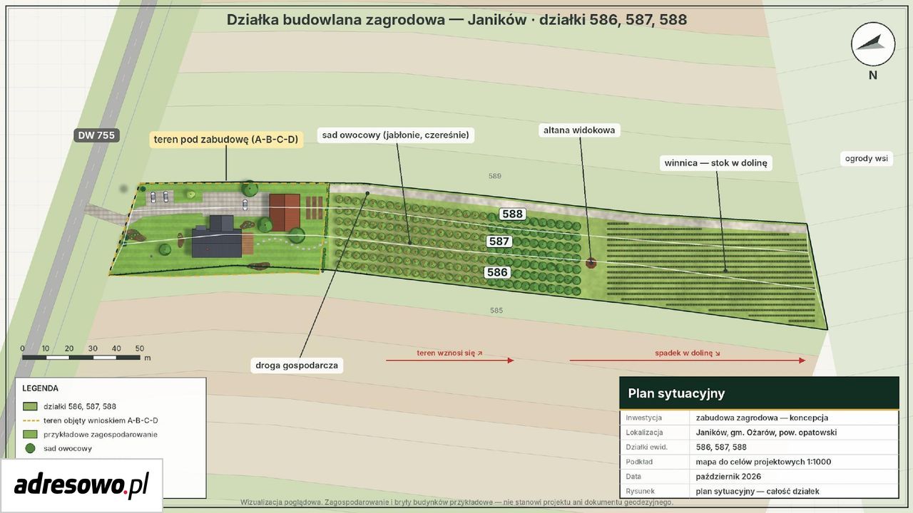 Działka rolno-budowlana Janików. Zdjęcie 3