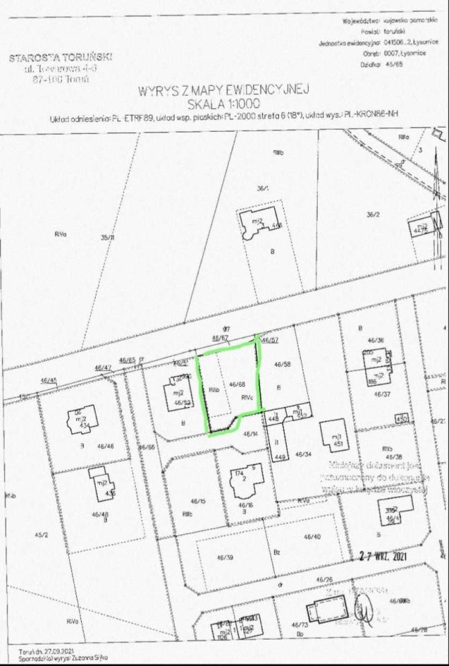Działka budowlana Łysomice, ul. Jesionowa. Zdjęcie 2