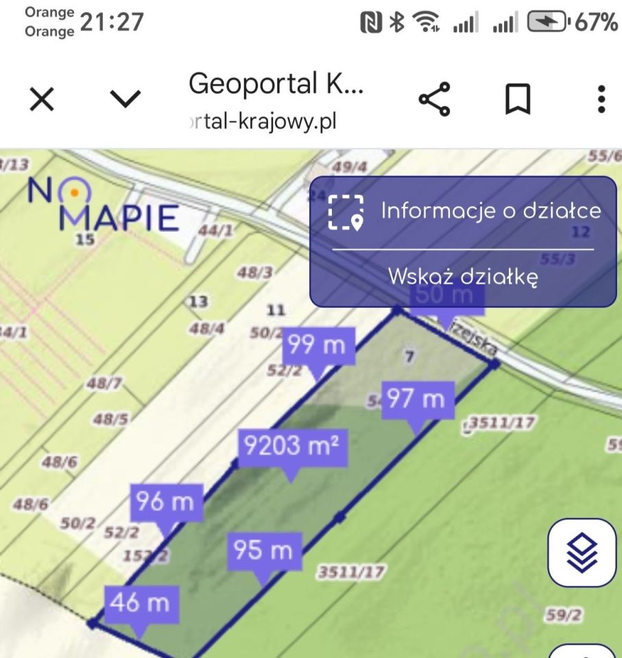 Działka rolna Odolion, ul. Elizejska. Zdjęcie 3