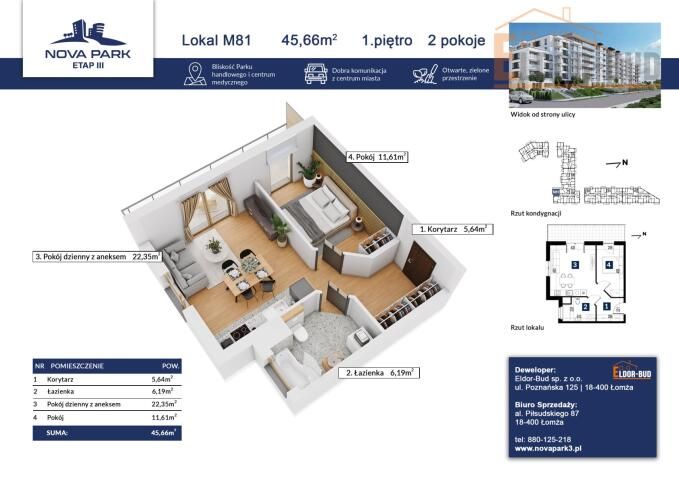 Mieszkanie 2-pokojowe Łomża, ul. Akademicka. Zdjęcie 9