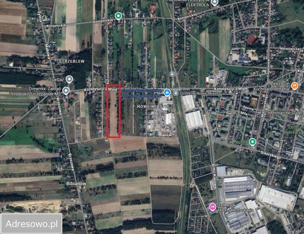 Działka budowlana Ozorków, ul. Konstytucji 3 Maja