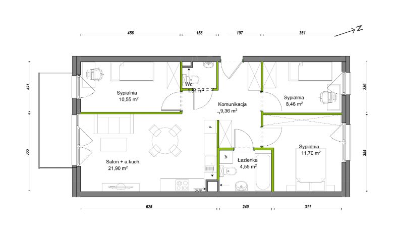 Mieszkanie 4-pokojowe Wrocław Ołtaszyn, ul. Orawska. Zdjęcie 8