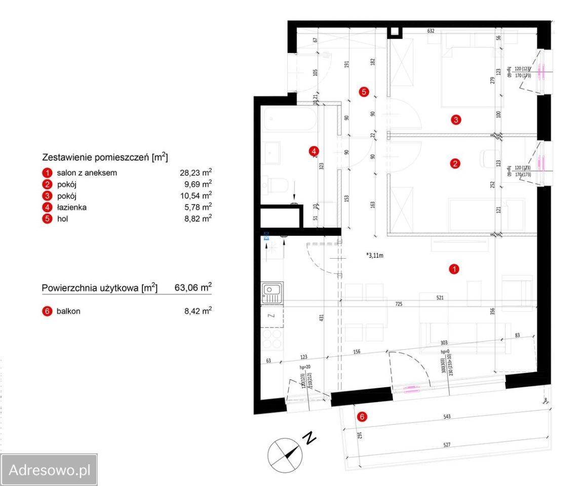 Mieszkanie 3-pokojowe Wrocław Stare Miasto, ul. Kazimierza Michalczyka. Zdjęcie 19