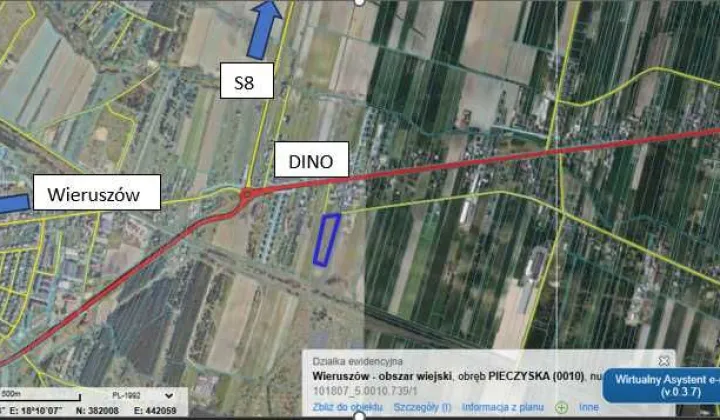 Działka inwestycyjna Pieczyska