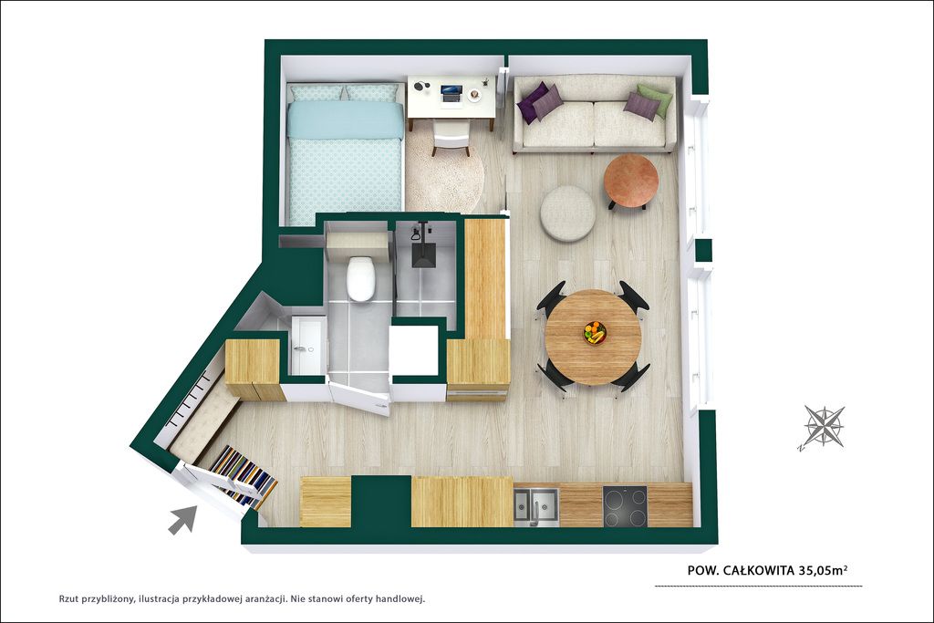 Mieszkanie 2-pokojowe Warszawa Praga-Północ, ul. Józefa Sierakowskiego. Zdjęcie 8