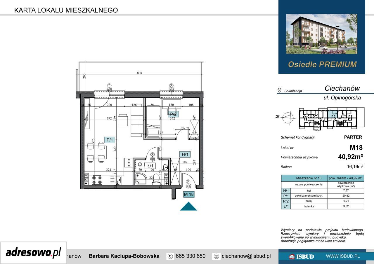 Mieszkanie 2-pokojowe Ciechanów, ul. Opinogórska. Zdjęcie 20