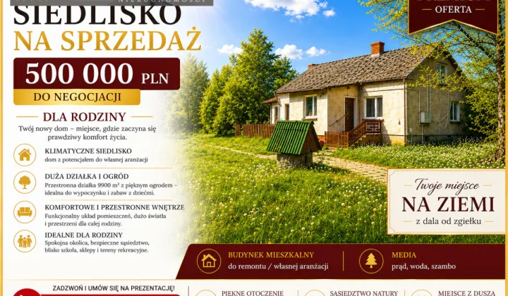 dom wolnostojący, 4 pokoje Obórki