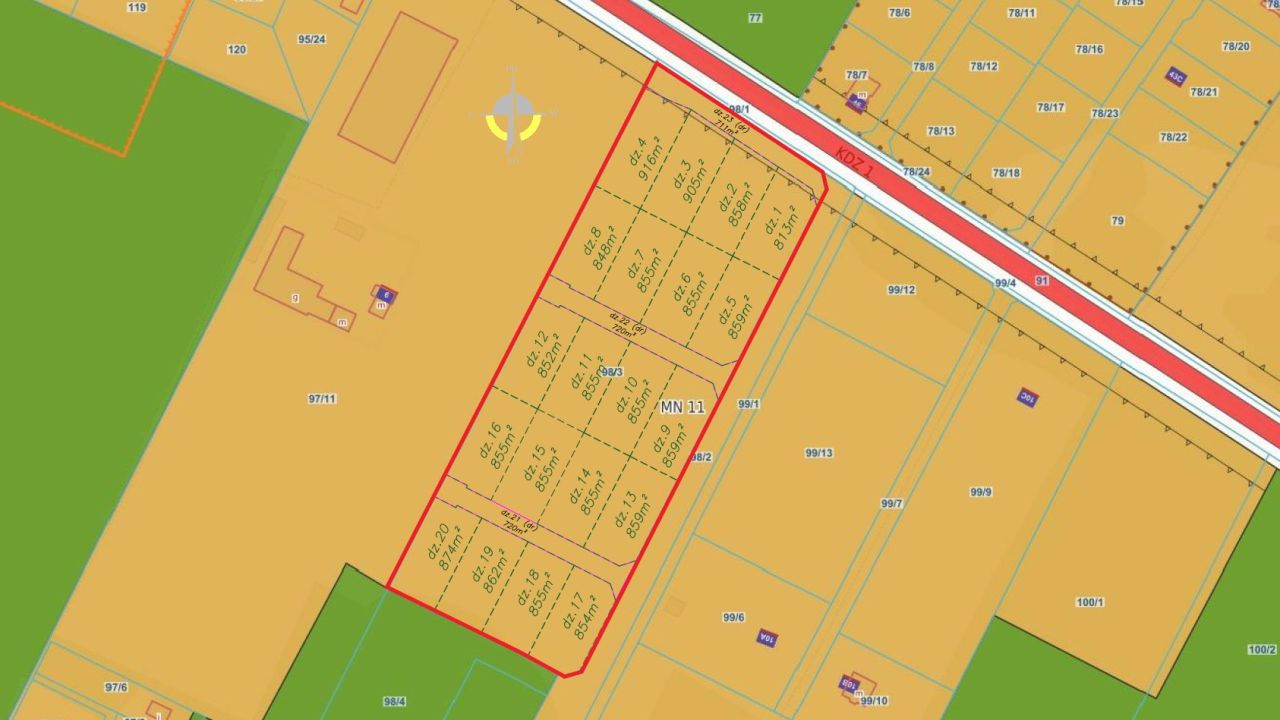 Działka budowlana Zalesie Borowe. Zdjęcie 4