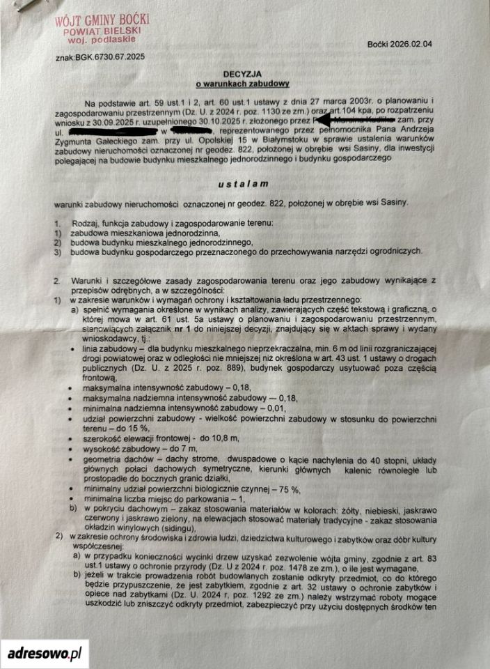 Działka rolno-budowlana Sasiny. Zdjęcie 5