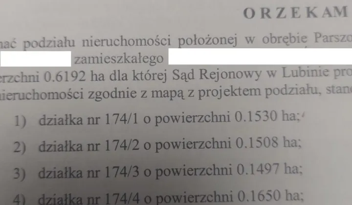 Działka budowlana Parszowice