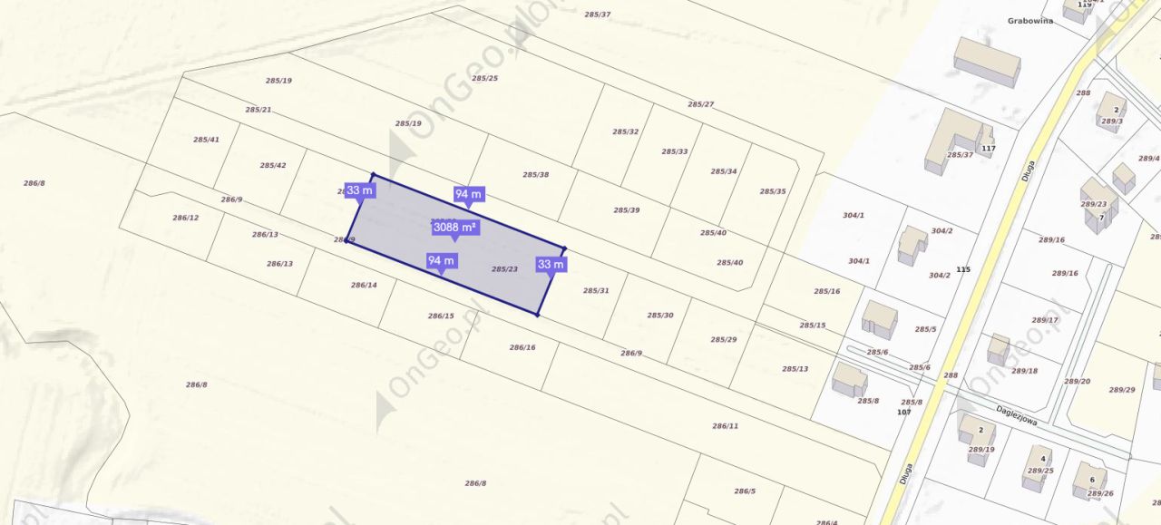 Działka rolno-budowlana Zelewo Grabowina, ul. Daglezjowa