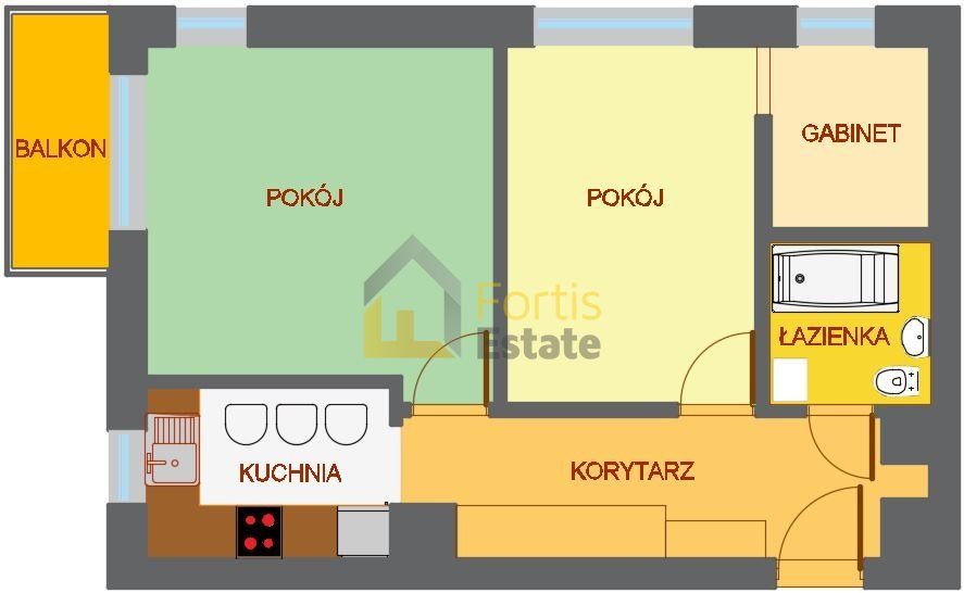 Mieszkanie 3-pokojowe Kraków Podgórze, ul. Płaszowska. Zdjęcie 11