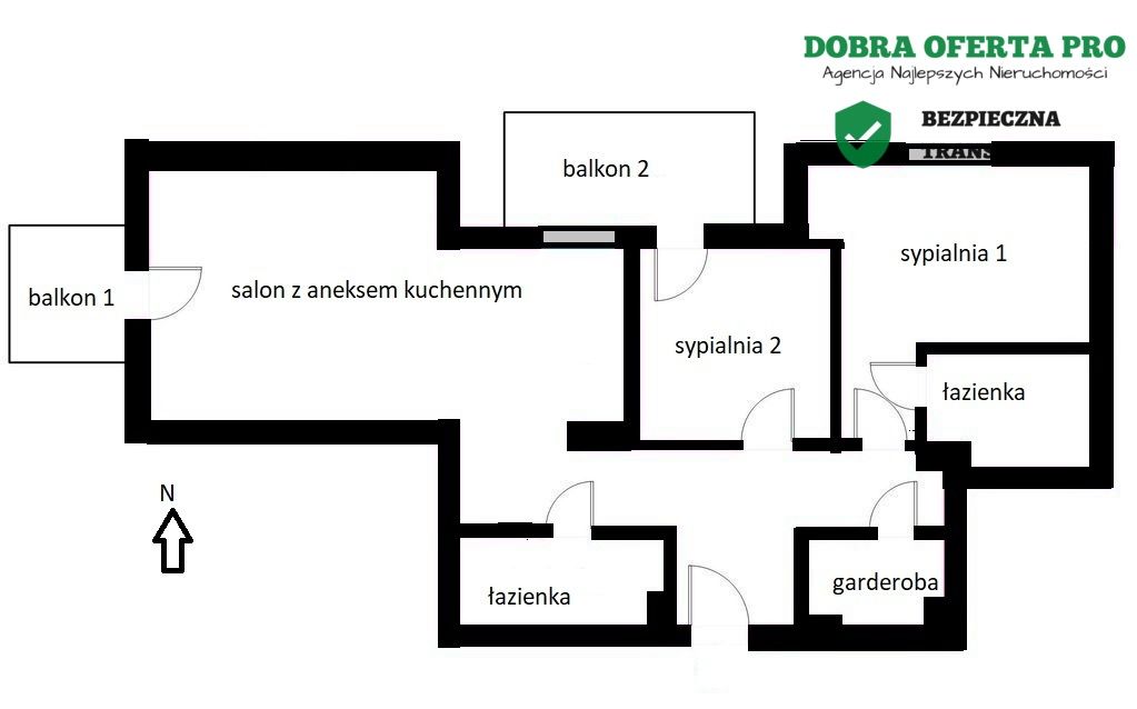 Mieszkanie 3-pokojowe Gdańsk Morena, ul. Myśliwska. Zdjęcie 11