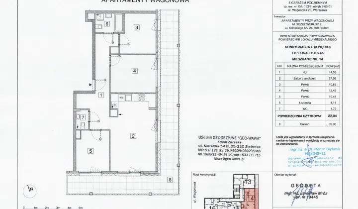 Mieszkanie 4-pokojowe Warszawa Włochy, ul. Wagonowa