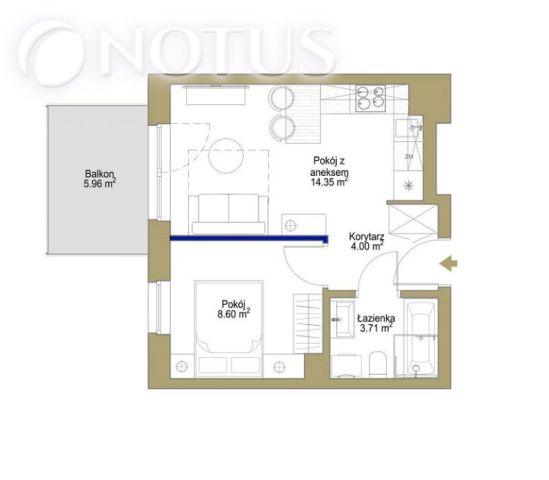 Mieszkanie 2-pokojowe Katowice, ul. Bartosza Głowackiego. Zdjęcie 5