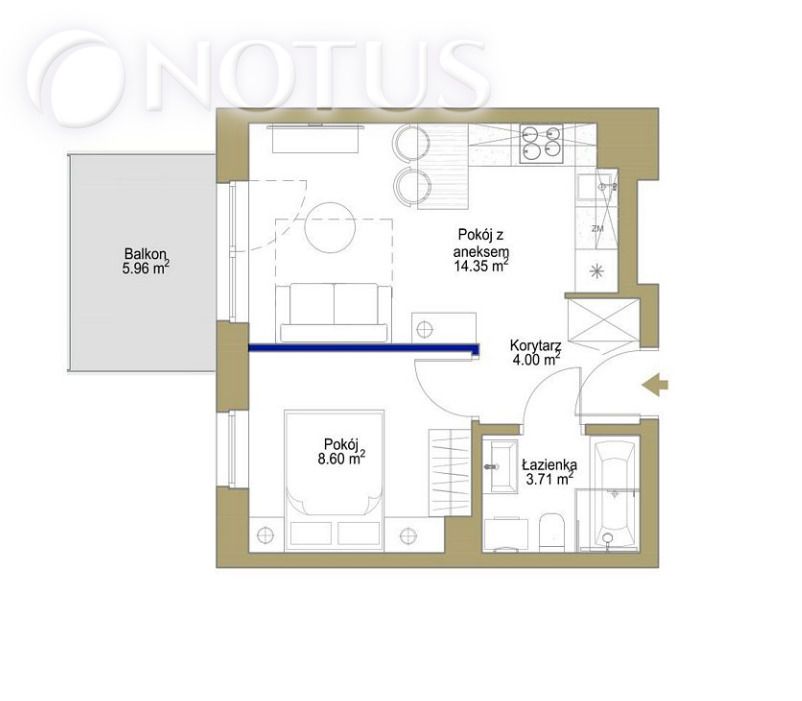 Mieszkanie 2-pokojowe Katowice, ul. Bartosza Głowackiego. Zdjęcie 5