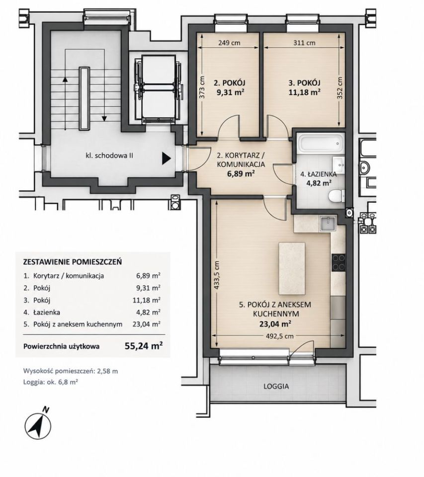Mieszkanie 3-pokojowe Kraków Kurdwanów. Zdjęcie 8