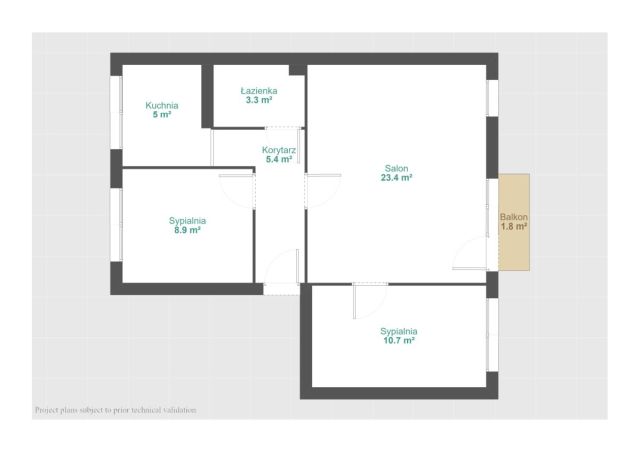 Mieszkanie 3-pokojowe Konin, ul. Kolejowa. Zdjęcie 12