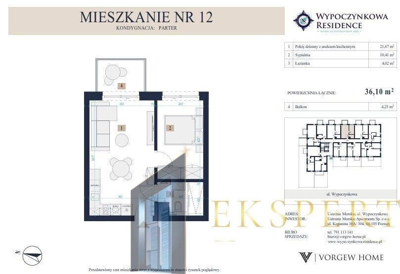 Mieszkanie 2-pokojowe Ustronie Morskie, ul. Wypoczynkowa. Zdjęcie 5