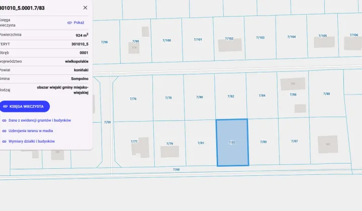 Działka budowlana Biele