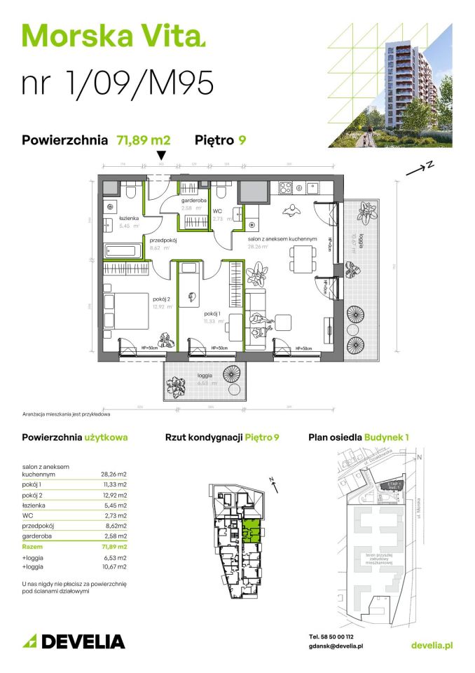 Mieszkanie 3-pokojowe Gdynia Leszczynki, ul. Działdowska. Zdjęcie 7