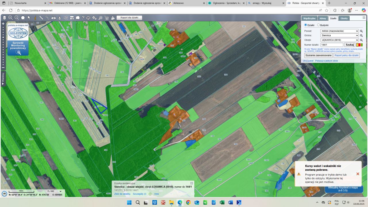 Działka siedliskowa Łękawica