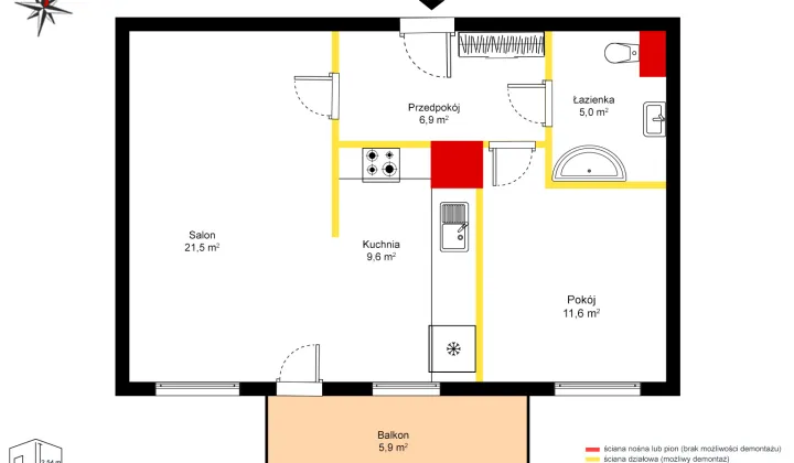 Mieszkanie 2-pokojowe Warszawa Białołęka, ul. Skarbka z Gór