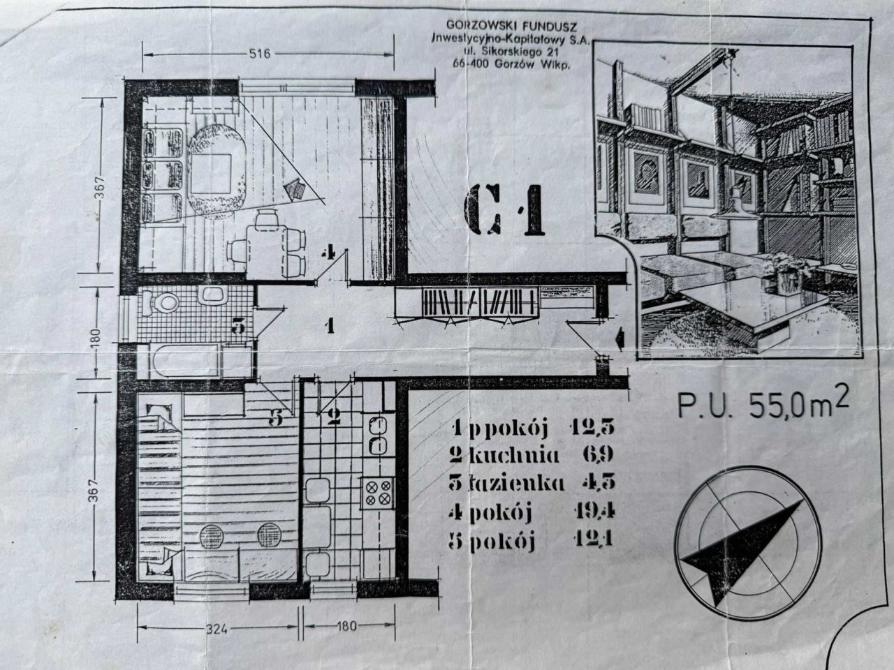 Mieszkanie 2-pokojowe Gorzów Wielkopolski, ul. Franciszka Walczaka. Zdjęcie 8