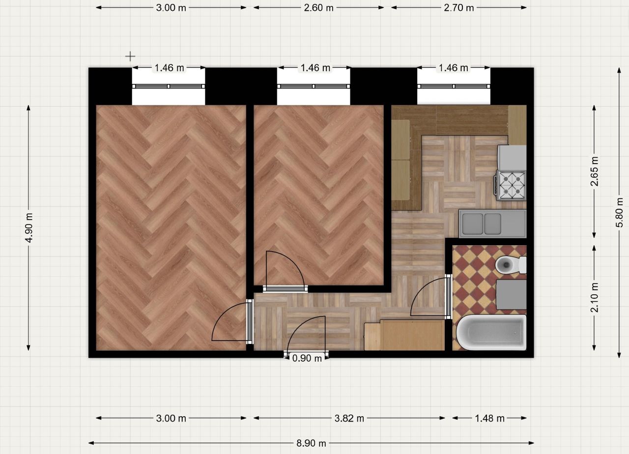 Mieszkanie 2-pokojowe Kielce Szydłówek, ul. Miodowa. Zdjęcie 8