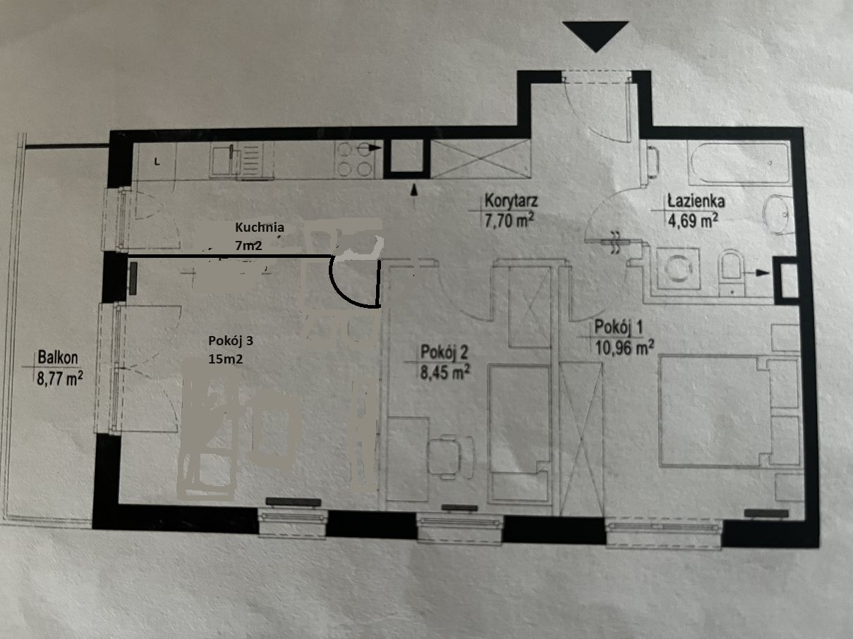 Mieszkanie 3-pokojowe Poznań Junikowo, ul. Wieruszowska